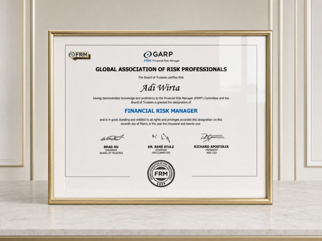 Sertifikat GARP FRM — Adi Wirta